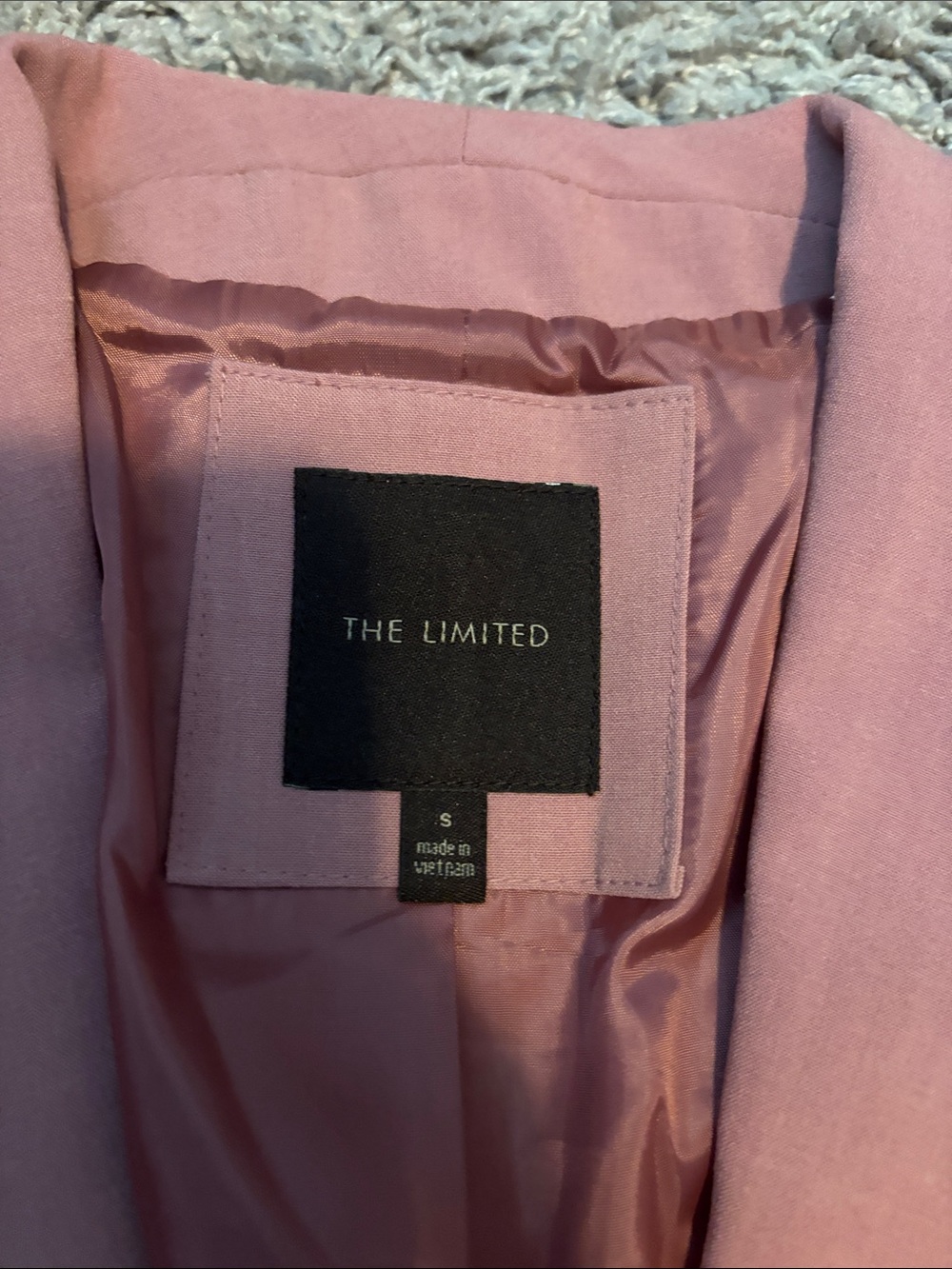 The Limited Rose Pink Shawl-Collar One-Button Blazer - Picture 2 of 4